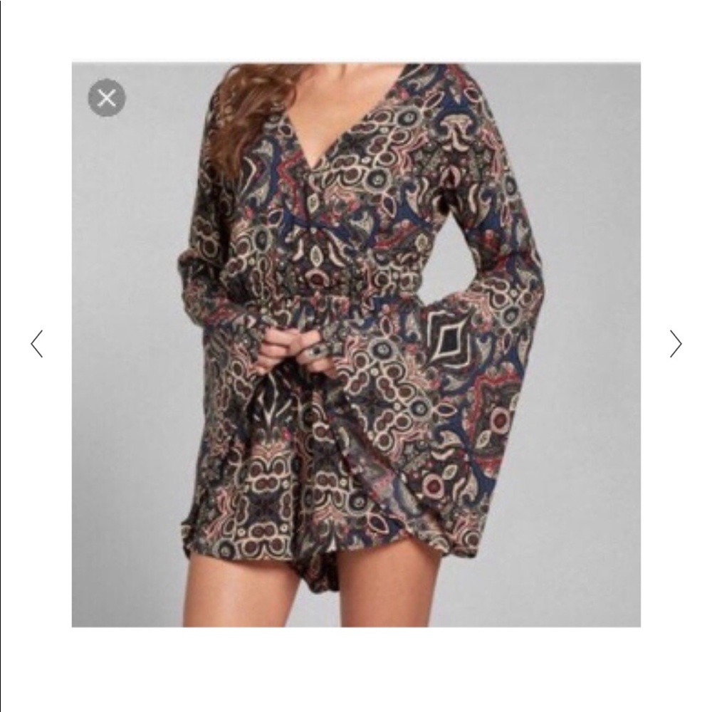 Abercrombie and Fitch Paisley bell sleeve romper